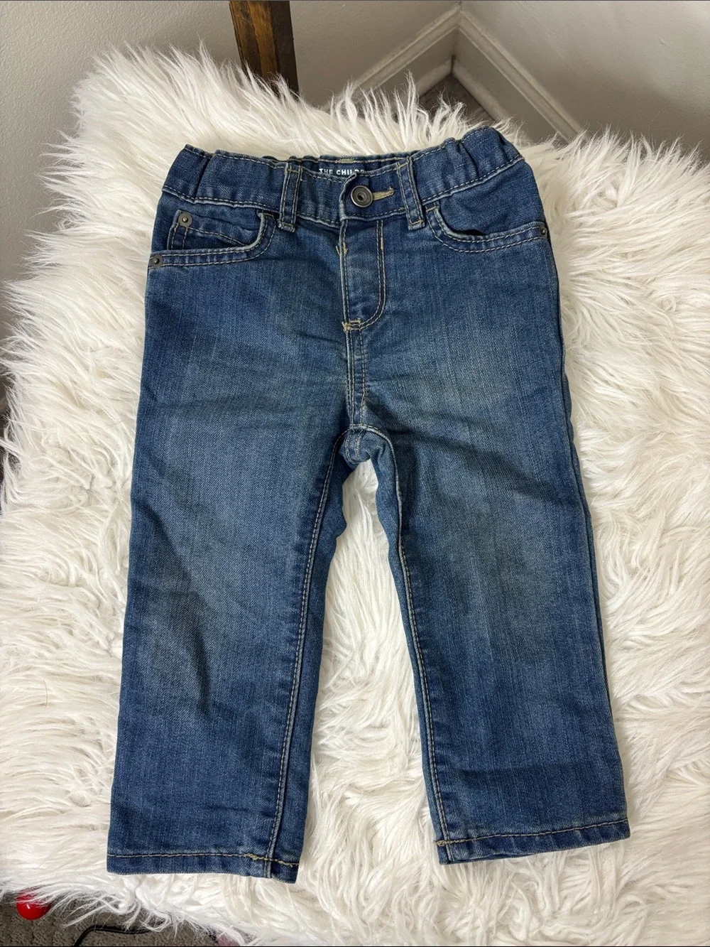 The Children's Place Dark Blue Skinny Stretch Denim Jeans for Kids Size 18-24M